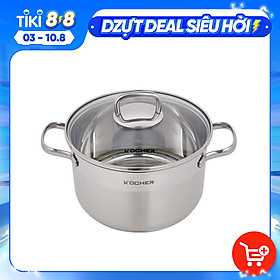 Mua Nồi inox luộc gà đáy liền 5 lớp cao cấp KOCHER size 24cm - hàng chính hãng