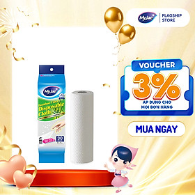 Khăn Lau Sợi Tre MyJae Một Lần Dùng Lau Bề Mặt, Đánh Bay Dầu Mỡ 20cm x 25cm (30 Cái/Bịch)