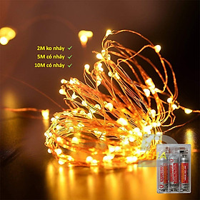 Đèn đom đóm dùng pin tiểu DEHA dây led cao cấp trang trí phòng, cắm trại.