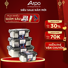 Mua Hộp Đựng Thực Phẩm Tủ Lạnh Chất Liệu Inox 316 Kháng Khuẩn  Có Nắp Và Gioăng Cao Su Kín Khí Chống Mùi