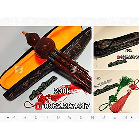 Mua Sáo Bầu Khớp inox giả gỗ kèm Bao da