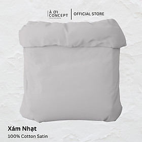 Vỏ Mền Lồng Được Ruột Cotton Satin Hàn Quốc Cao Cấp Màu Trơn Nhiều Màu Kích Thước 1M6 Đến 2M4