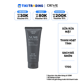 Sữa rửa mặt than hoạt tính Deve Sumi Face Wash (170 g/tuýp)