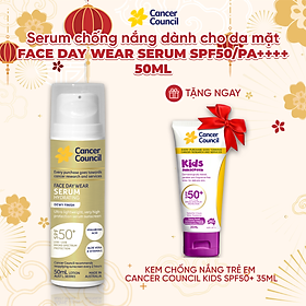 Serum chống nắng cấp ẩm chuyên sâu Cancer Council Face Day Wear Serum Hydrating SPF50+/PA++++ 50ml