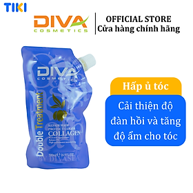 Kem ủ tóc siêu mượt Collagen DIVA Cosmetics Double Treatment 500ml