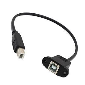 30cm USB 2.0 B Male to USB B Female Socket Printer Panel Mount Cable