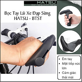 Bọc tay lái chống mỏi tay Hatsu ST11, chống trượt - tay lái gắn ghi đông xe đạp cao su TPR đường kính 2.2cm - bề mặt tiếp xúc rộng