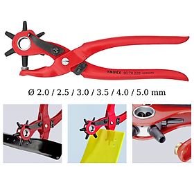 Kìm bấm lỗ da quay vòng KNIPEX - 90 70 220