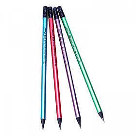 Vỉ 4 Cây Bút Chì Gỗ Đen 2B Dumit PC-400 (Metal)