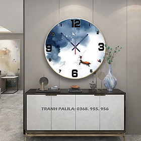 Mua Tranh Đồng Hồ Tròn Treo Tường Giá Rẻ - Đồng Hồ Pha Lê Họa Tiết Phong Cảnh Đẹp