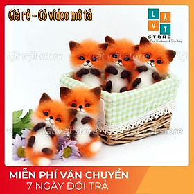 Bé Cáo Làm Từ Len Chọc, có 2 kích thước kèm video hướng dẫn cách làm