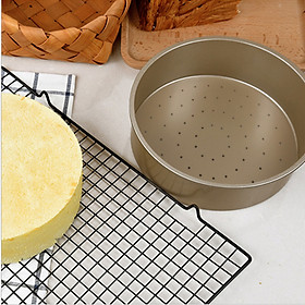 Mua Khuôn Tròn Nướng Bánh Hợp Kim Đúc Đề Liền Chống Dính Có Lỗ 22cm
