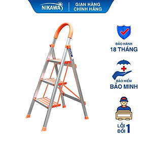 Thang Ghế Nikawa NKA-03 - 3 Bậc - 73cm - Màu Bạc