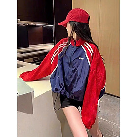 Áo Khoác Dù Nữ 2 Lớp Form Rộng Cao Cấp Dáng Lửng Phối Màu Cá Tính Hot Trend