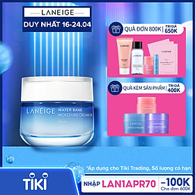 Kem dưỡng ẩm dành cho da thường và da khô Laneige Water Bank Moisture Cream Ex 50ml