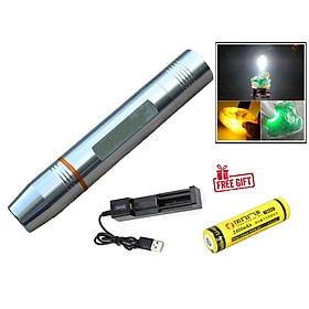 Mua Đèn Pin Soi Đá Chuyên Dụng Ánh Sáng Kèm Pin Sạc