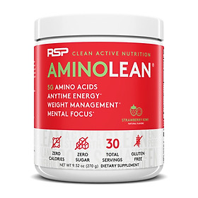 RSP Amino Lean, Pre-Workout Hoàn Chỉnh Cho Nam và Nữ, với EAA Phục Hồi Năng Lượng & L-Carnitine Hỗ Trợ Đốt Mỡ, Caffeine Giúp Tỉnh Táo Tập Trung (30 Lần dùng)