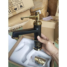 Vòi rửa mặt cổ điển nóng lạnh cao 30 cm như hình