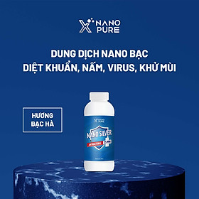 Dung dịch nano bạc nano xpure nano silver 35ppm dung tích 1l / dung tích 5l-hương bạc hà-diệt khuẩn, khử mùi–nano bạc aht corp