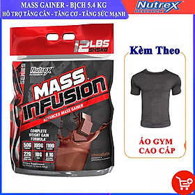 Combo Sữa tăng cân tăng cơ Mass Infusion của Nutrex bịch lớn 5.45 kg hỗ