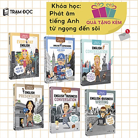 Trạm Đọc | Bộ sách Tiếng Anh Nơi Công Sở ( Nói Đi Ngại Gì + Viết Ư? Chuyện Nhỏ + Ngôi Sao Báo Cáo Và Thuyết Trình + Tự Tin Giao Tiếp Với 25 Động Từ Và 75 Cấu Trúc Cơ Bản + Xử Lý Nhanh Gọn Lẹ Các Tình Huống Giao Tiếp Chốn Văn Phòng + Nói Sao Cho Ngầu )