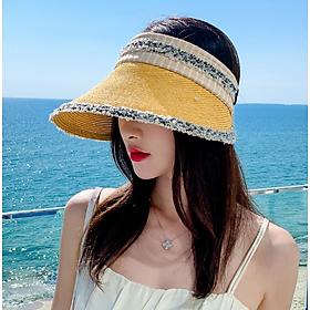 Mũ nửa đầu rộng vành chống nắng chống uv phong cách Hàn mới, nón nữ thời trang