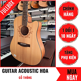 Mua Đàn Guitar Acoustic V68N Dáng Khuyết Bằng Gỗ Thông Cao Cấp + Phụ Kiện (Size 4/4)
