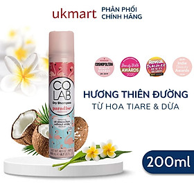 Dầu Gội Khô COLAB UK 200ml Dưỡng Tóc Sạch Bồng Bềnh Vào Nếp Sau 5 Giây