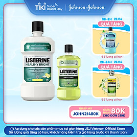 Nước súc miệng Listerine trắng sáng 750ml Tặng 1 trà xanh 250ml 101058744