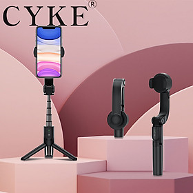 Tay cầm chống rung Gimbal 1 trục CYKE, gậy selfie kiêm tripod đa năng kèm điều khiển từ xa bluetooth, xoay 360° cho smartphones-Hàng chính hãng