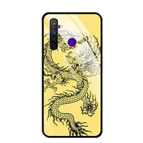 Ốp lưng kính cường lực cho điện thoại Realme 5 Pro - 0224 DRAGON04 - Hàng Chính Hãng