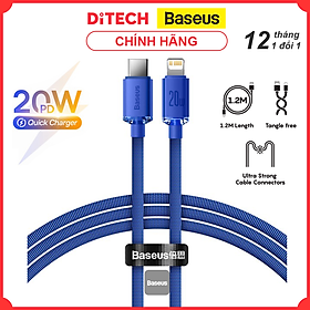 Mua Cáp sạc nhanh 20W hiệu Baseus Crystal Shine Series Type-C to iPhone dài 1.2m / 2m - Hàng chính hãng