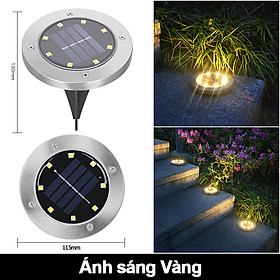 Đèn cắm đất 8 LED năng lượng mặt trời trang trí sân vườn
