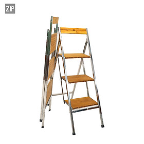Mua Thang Thắp Hương  Thang Bàn Thờ Orange 3 Bậc khung inox  mặt bậc gỗ ép  gấp gọn chỉ 4cm (Nội Thất ZIP)