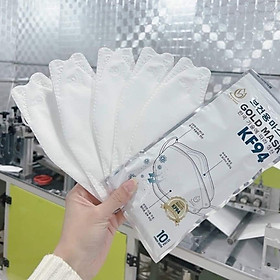 Thùng khẩu trang KF94 Gold Mask tiêu chuẩn Hàn Quốc kháng khuẩn chống bụi mịn cao cấp