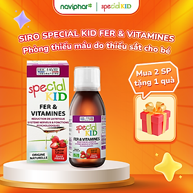 SPECIAL KID FER & VITAMINES - Siro Bổ sung sắt và các vitamin C, B2, B9, B12 - Giúp giảm thiếu máu do thiếu sắt - Nhập khẩu Pháp (125ml)