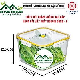 BỘ 3 HỘP THỰC PHẨM VUÔNG CAO CẤP KHÓA GÀI VIỆT NHẬT HOKORI 6559 - TADAHOME