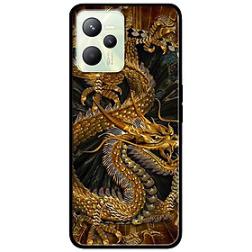 Ốp lưng dành cho Realme C35 - Realme Narzo 50A Prime mẫu Rồng Nền Đen