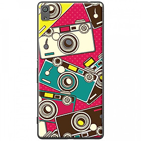 Ốp lưng dành cho Sony Xperia X mẫu Máy ảnh nền hồng