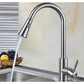 Mua Vòi rửa bát lắp chậu nóng lanh rút dây inox 304 BCR4