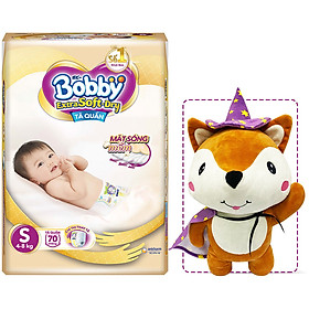 Tã Quần Cao Cấp Bobby Extra Soft Dry S70 (70 mếng) - Tặng 1 cáo bông xinh xắn