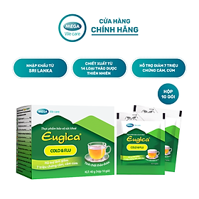 Tinh chất thảo dược hỗ trợ giảm 7 triệu chứng cảm cúm EUGICA COLD & FLU (Hộp 10 gói x 4 g)