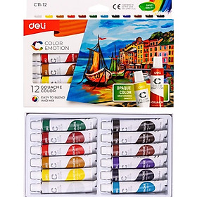 Màu nước Gouache dạng tuýp Deli C11