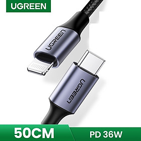 Cáp sạc nhanh UGREEN MFI Bradied USB C 20W PD thích hợp cho IP 14 / 14 Max / 14 Pro / Pro Max hàng chính hãng