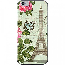 Hình ảnh Ốp lưng dành cho iPhone 6, iPhone 6S mẫu Tháp Effiel con bướm