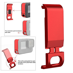 Battery Cover for GoPro 9 Black, Removable Replacement Side Door Mount Clip with Charging Port Space, Convenient for Charging