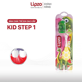 Bàn Chải Đánh Răng Lipzo Kids Step1 Cao Cấp Công Nghệ Chỉ Tơ Nha Khoa Siêu Mềm Dành Cho Trẻ Em Trên 2 Tuổi