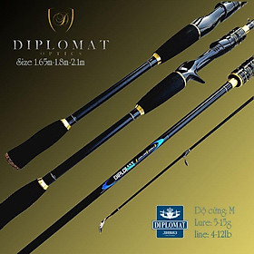 Cần câu lure Diplomat độ cứng M cần câu 2 khúc giá rẻ CM33