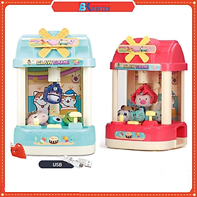Máy gắp thú bông mini cho bé kèm thú bông - Hàng chính hãng