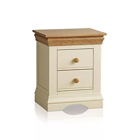 Mua Tủ Đầu Giường 2 Ngăn Kéo Country Cottage Gỗ Sồi Ibie BSK2COUO - Trắng (50 x 40 cm)